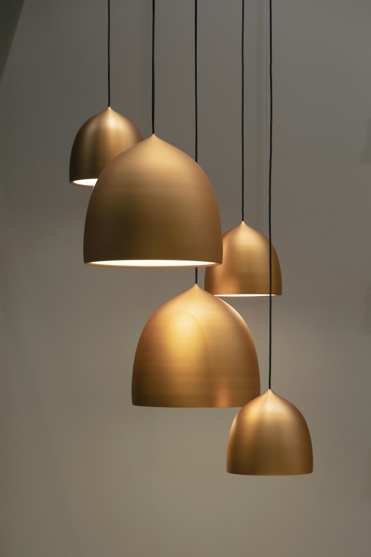 Refined bronze pendant lights in a modern setting